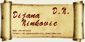 Dijana Ninković vizit kartica